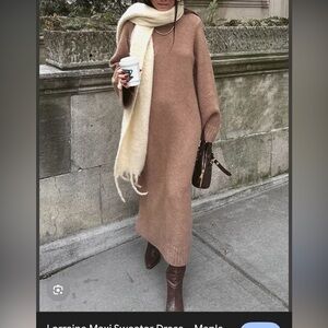 Show Me Your MuMu LORRAINE MAXI SWEATER tan nude sz L